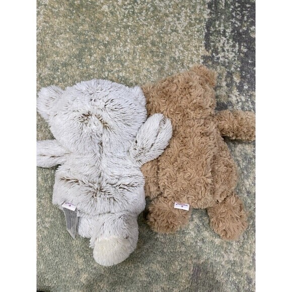 SET (2) Warmies Soothing Therapy Marshmallow & Brown Bear Plushes Microwavable - Picture 3 of 10